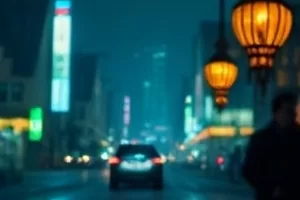 《晚风邮局》傍晚邮局窗口与晚霞